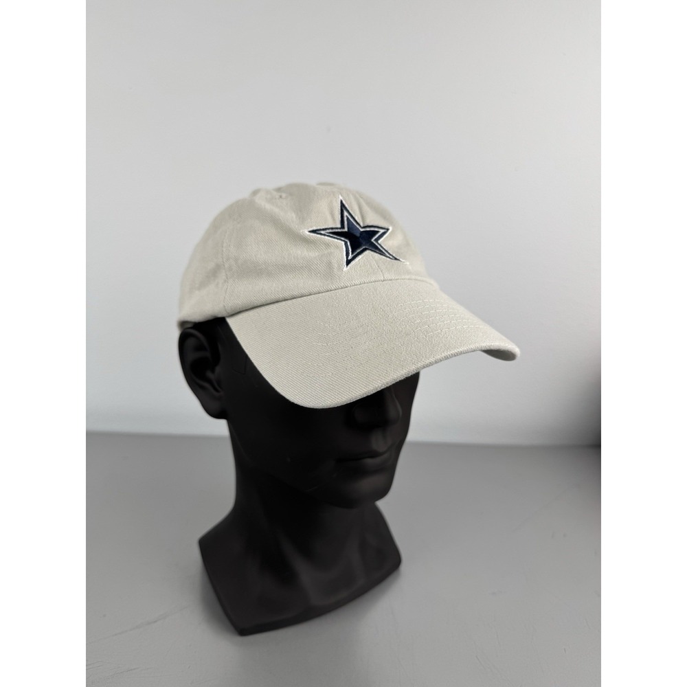 Dallas Cowboys Hat Cap Beige Embroidered Star Logo Adjustable Strap NFL Cotton